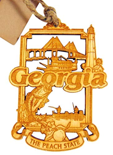 Westmon Works Georgia Ornament Seasons Greetings Wooden Christmas Tree Decoration Westmon Works Georgia Ornament Seasons Greetings Wooden Christmas Tree Decoration