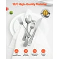 thumbnail image 3 of VEVOR 30-Piece Silverware Set, Food-Grade Stainless Steel Flatware Utensils, Mirror Finished Cutlery Set, Dishwasher Safe Eating Tableware for Kitchen Home, Service for 6, Include Knife Fork Spoon, 3 of 9