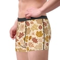 thumbnail image 2 of Kdxio Men's Boxer Briefs with Fall Leaves Print - Comfortable and Breathable Underwear for Everyday Wear, 2 of 5
