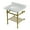Carrara Marble / Brushed Brass, variant on Kingston Brass KVPB3030MBB1 Templeton 30" Carrara Marble Console Sink with Brass Legs and Shelf (8-Inch, 3-Hole), Carrara Marble White/Polished Chrome