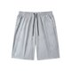thumbnail image 1 of Pantalones Elásticos de Cintura de Hielo de Seda Suelta de Cinco Cuartos de Pantalones Cortos, Pantalones Deportivos Transpirables para Hombres con Bolsillos Laterales, Poliéster de Lavado a Máquina, 1 of 5