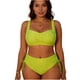 thumbnail image 2 of Traje de baño de 2 piezas para mujer, trajes de baño para mujer, traje de baño de moda para mujer de talla grande, traje de baño con tirantes laterales, traje de baño con abertura, traje de baño de po, 2 of 4