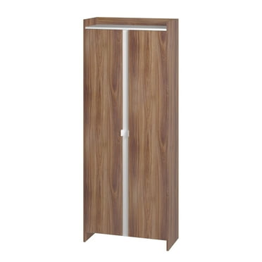 Manhattan Comfort Ratzer Storage Cabinet from Engineered Wood in Brown and White