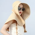 thumbnail image 3 of Sun Protection Hat with Large Brim Solid Color Friendly to Skin Quick-Drying Moisture-Wicking Fabric Breathable Cooling Hoodie Hat, 3 of 7