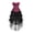 Black Pink, variant on Women Gothic Slimming Shaper Bustier Corset Top with Tulle Skirt Black Pink XL