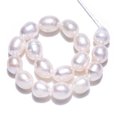 thumbnail image 2 of 2 strand Natural Cultured Freshwater Pearl Beads Strands Rice Seashell color 9.7~11.5x8.3~9mm Hole: 0.7~0.8mm 17~18pcs/strand 7.09 inch(18cm), 2 of 6