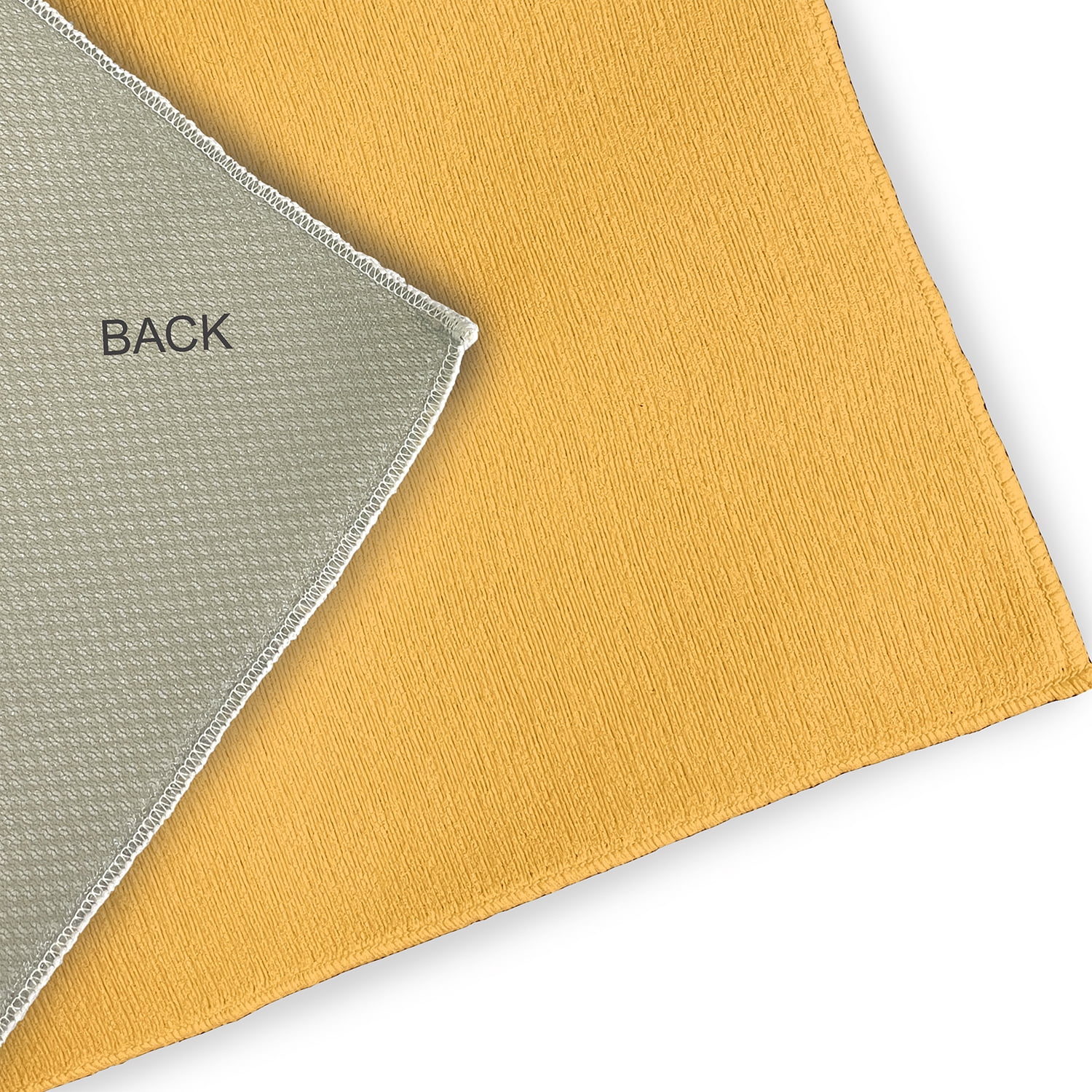 5' Round Simply Daisy Big Seaweed Beach Style Chenille Area Rug, Egg Yolk Yellow