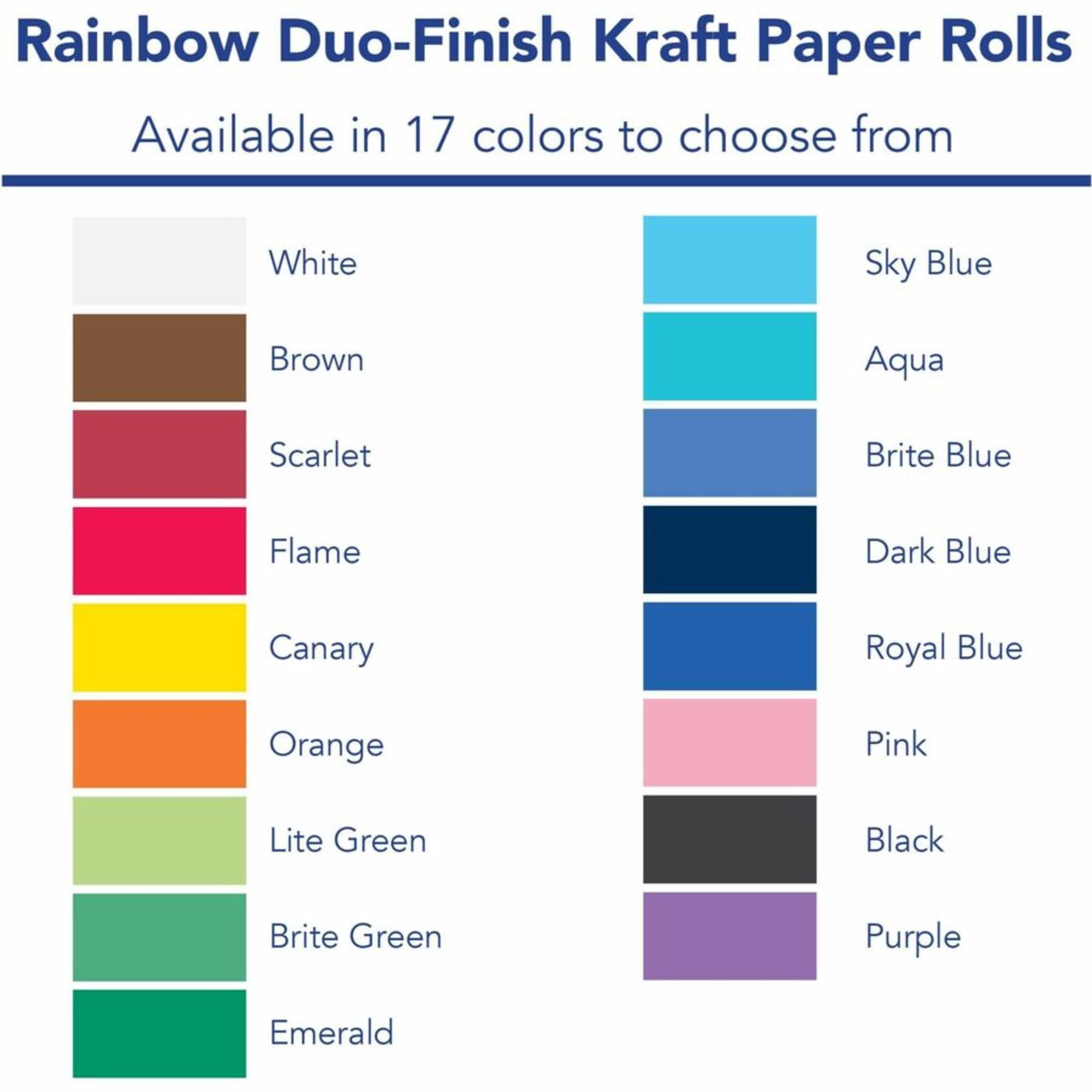 Pacon® Rainbow Duo-Finish Kraft Paper Roll, 36" x 1000', Black