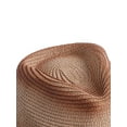 thumbnail image 4 of hirigin Women Men Hat, Curled Jazz Hat Summer Sunscreen Straw Wide Brim Drawstring Outdoor Cap, 4 of 4