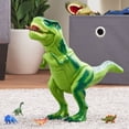 thumbnail image 2 of Zoo Troop Crush and Carry T-Rex Storage Case with Small Dinosaurs, 2 of 5