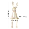 thumbnail image 6 of Dserhfy Sitting Rabbit Figurine Long Ears Bunny Resin Statue Sculpture Home Office Bookshelf Desktop Animal Decoration Ornament, 6 of 8