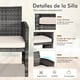 thumbnail image 5 of Costway Juego de Muebles de Patio de Mimbre PE Tejido a Mano de 4 Piezas con Cojines para Exterior Blanco, 5 of 10