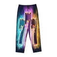 thumbnail image 4 of Disketp 777 Print Women'S Comfy Pajama Pants Casual Drawstring Palazzo Lounge Wide Leg Pants, 4 of 9