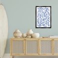 thumbnail image 2 of Stupell Industries Simple Blue Leaves on White Floral Painting Black Floater Framed Canvas Art Print Wall Art, 21 x 31, 2 of 9
