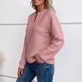 thumbnail image 5 of Women's Sweatshirts Plus Size Solid Long Sleeve Pullover Round Neck Casual Fashion Top, 5 of 7
