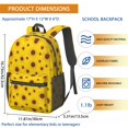 thumbnail image 3 of Sunflower Yellow Pattern 17" Waterproof Oxford School Backpacks for Teens, S-Shape Padded Straps, for School, Travel, Hiking, Camping, 3 of 5
