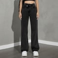 thumbnail image 6 of CHEEREAM Baggy Stretchy Jeans for Womens High Waisted Trendy Wide Leg Denim Pants Boyfriend Trouser with Patch Pockets, 6 of 7