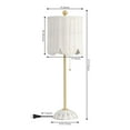 thumbnail image 6 of JONATHAN Y Celerie 27.5" Coastal Bohemian Rattan/Iron Scalloped Buffet LED Table Lamp with Pull Chain, White/Brass Gold (Set of 2), JYL1138B-SET2, 6 of 7