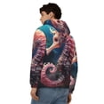 thumbnail image 4 of Uemuo Ocean Seahorse for Men's Fashion Full-zip Hoodies & Sweatshirts with Kangaroo Pocket, Zip-up Hooded Sweatshirt, Moisture Wicking & Breathable-Large, 4 of 5
