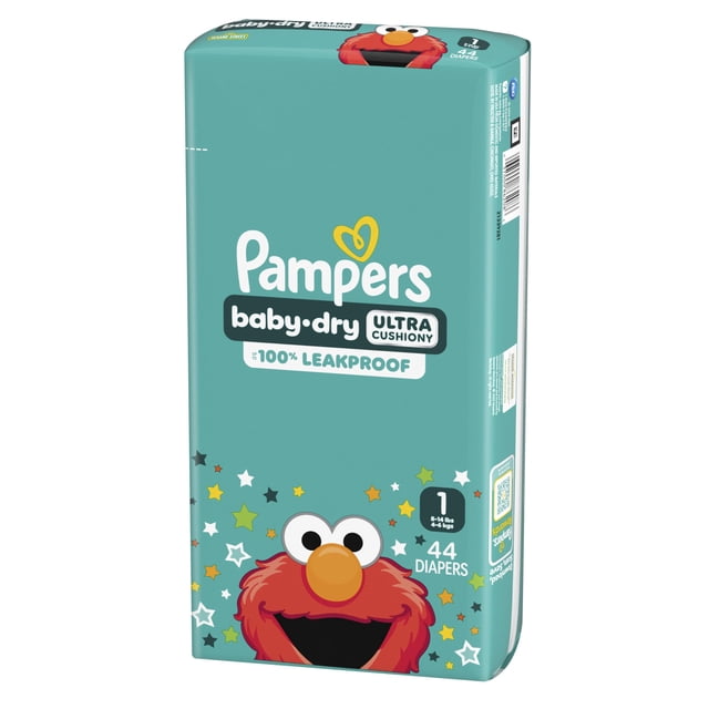 Pañales Pampers Baby Dry Talla 1, Paquete de 44