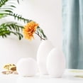 thumbnail image 3 of Small White Ceramic Vase Set for Home Decor -Set of 3 (White), 3 of 8