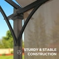 thumbnail image 3 of INTER HUT 11.4 x 11.4 Outdoor Pergola with Adjustable Shade Top, 3 of 7