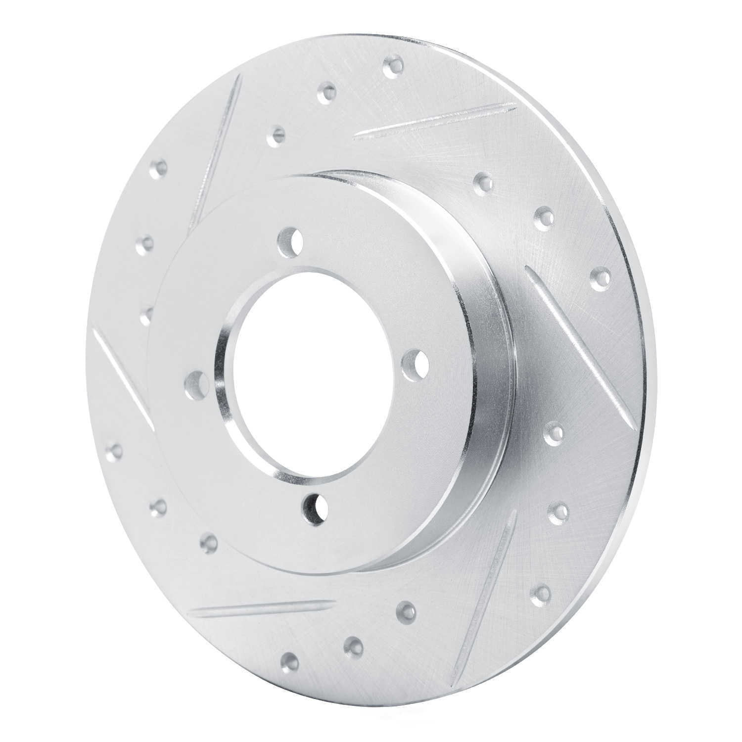 Dynamic Friction Company 631-67002L DFC Brake Rotor - Drilled And Slotted - Silver