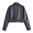 thumbnail image 3 of onlyliua Manteau Matelassé pour Femmes Résistant aux Intempéries Manches Longues Manteau Classique Tendance Coton Actif Solide pour Extérieur Noir Offre Limitée, 3 of 3