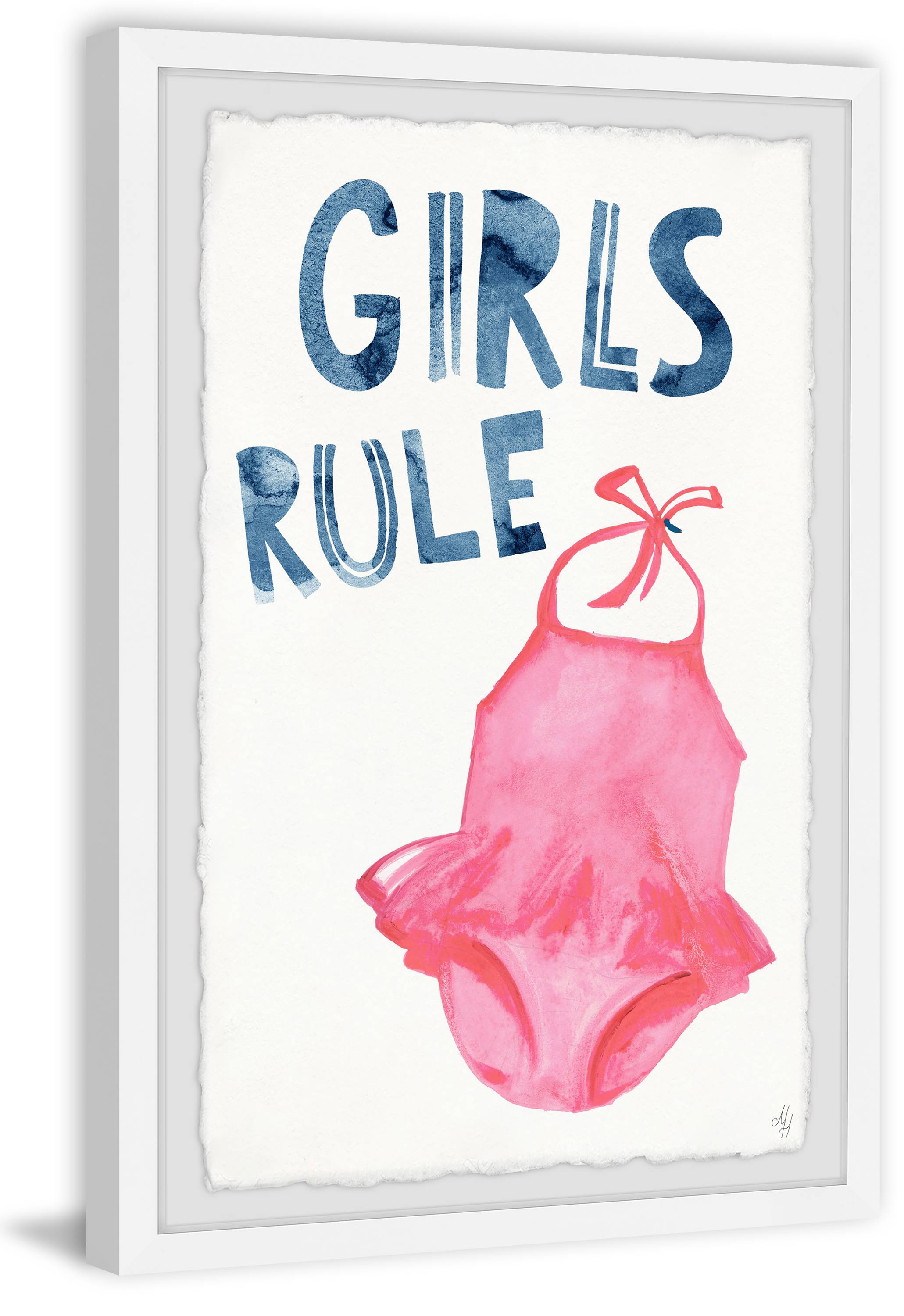 Marmont Hill Girls Rule Swimsuit Framed Wall Art