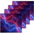 thumbnail image 2 of Dreamtimes 6 PCS Abstract Red and Blue Lighting Washcloths, 12 X 12 Inches Cotton Wash Cloths, Highly Absorbent and Soft Face Towels for Bathroom,Gym,Hotel and Spa, 2 of 7
