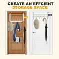 thumbnail image 6 of eZAKKA Over The Door Hooks, Stainless Steel Heavy Duty Door Hanger Holder for Hanging Coat Robe Hat Clothes Towels, White (Double Hook 8), 6 of 7