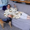thumbnail image 3 of Wearable Oversized Blanket,Bulldog Dog Wearable Blanket Hoodie for Adults,Cozy Hooded Blankets with Super Pockets,Super Warm Fuzzy Pullover for Women & Men, 3 of 6