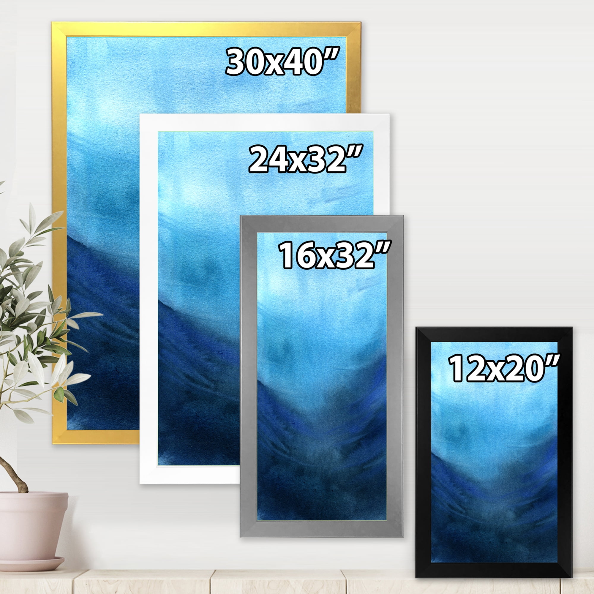 Designart 'Aquatic Underwater Compostion' Nautical & Coastal Framed Art Print