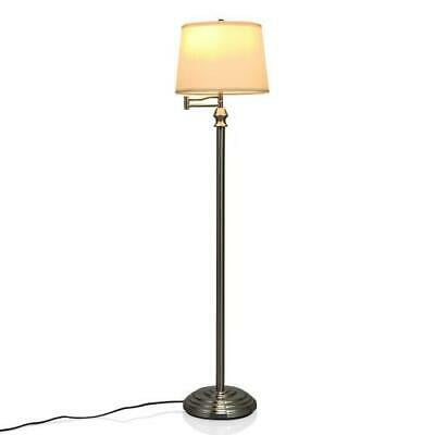 Swing Arm Led Floor Lamp With Hanging Fabric Shade Floor Lamp With Hanging Fabric Shade