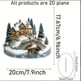 thumbnail image 2 of kladzum Christmas Ornaments Christmas Village 8"x7", Acrylic Desktop Ornament with Base Exquisite Christmas Table Centerpieces for Dinner Tables, Desk, Living Room, Office, Holiday Gifts, 2 of 2