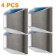 thumbnail image 1 of Luces solares de pared de seguridad: luces solares para postes y escalones para cercas al aire libre, resistentes a la intemperie sin necesidad de cableado, acero inoxidable (paquete de 4), 1 of 5