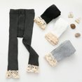 thumbnail image 7 of Gyratedream 2 Pack Baby Girls Lace Flower Ankle Leggings Pants Footless Winter Tight Stockings for Infant Toddler Kids, 7 of 7