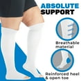 thumbnail image 3 of Made in USA - Women & Mens Open Toe Compression Socks 15-20mmHg - White, XL, 3 of 11
