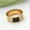 Gold, variant on 8mm Men's Black Titanium Steel Ring Wedding CZ Silver/Gold Band Size 7-13