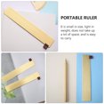 thumbnail image 5 of DINHEAROM 2Pcs Golden Metal Rulers for Measuring and Drawing with Creative Bookmark Design, 5 of 8