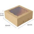 thumbnail image 1 of Cajas de panadería YONGSHENG marrones con ventana de PVC 6x6x2.5 pulgadas paquete de 12, 1 of 4