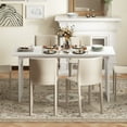 thumbnail image 4 of Gymax 63'' Rectangular Farmhouse Kitchen Table w/Heavy Duty Metal Legs for Dining Room, 4 of 10