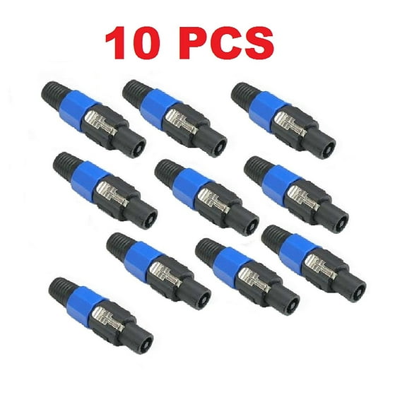 10 Pcs Conductor Speaker Cable Male Connector End for SPEAKON Audio Loudspeaker