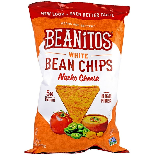 Beanitos, White Bean Chips, Nacho Cheese, 6 oz (pack of 12) - Walmart