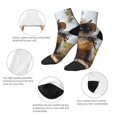 thumbnail image 5 of Fuzoiu Cat In Sun Hat Print Adult Socks, Crew Moisture-wicking Socks, Unisex Cushion Crew Socks,Casual Sports Ankle Socks, 5 of 7