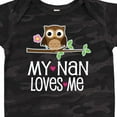 thumbnail image 4 of Inktastic My Nan Loves Me Owl Girls Baby Bodysuit, 4 of 5