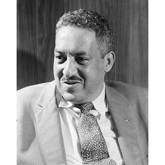 Civil Rights Leader Thurgood Marshall 1957 Style - A - 12x18 Inch Laminated Aviation Poster - Stunning Detail and Bold Colors