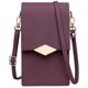thumbnail image 1 of Cartera diagonal para mujer con soporte para teléfono móvil, bolso ligero con pantalla táctil, cartera de piel sintética, 1 of 6