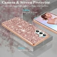 thumbnail image 3 of ShellTech Compatible with Samsung Galaxy S23 FE Case,Shockproof Glitter Case Bling Sparkly Soft TPU and PC Silicone Shiny Girl Women Thin Protective Cover for Galaxy S23 FE,Rosegold, 3 of 5