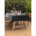 thumbnail image 3 of Outdoor Tablecloths with Umbrella Hole & Zipper, Black Grey Ombre Tablecloth Rectangle 60x84 Inch, Coastal Beach Modern Abstract Art Waterproof Table Cloth, Patio/Pool/Picnic Table Covers, 3 of 8
